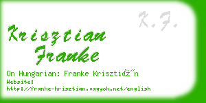 krisztian franke business card